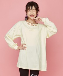 JENNI love | ロング丈ハートクロスロンT(Tシャツ/カットソー)