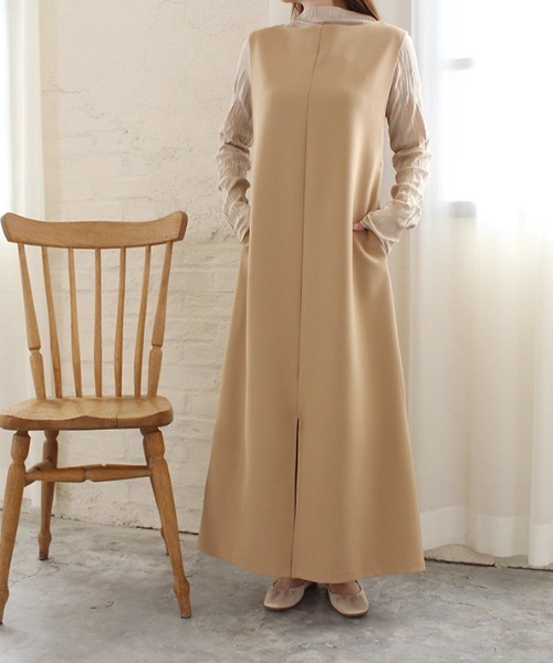 MODE ROBE（モードローブ）の「2WAY Vネックワンピース（ワンピース・レディース・アイボリー/ブラック/ベージュ・FREE）」の3枚目の写真