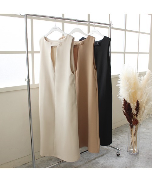 MODE ROBE（モードローブ）の「2WAY Vネックワンピース（ワンピース・レディース・アイボリー/ブラック/ベージュ・FREE）」の16枚目の写真