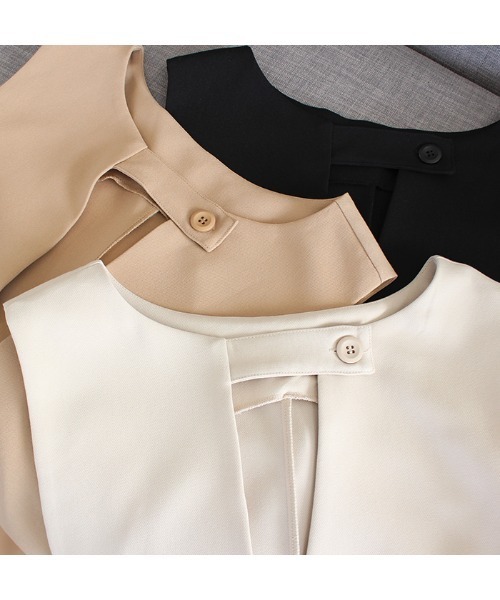 MODE ROBE（モードローブ）の「2WAY Vネックワンピース（ワンピース・レディース・アイボリー/ブラック/ベージュ・FREE）」の13枚目の写真