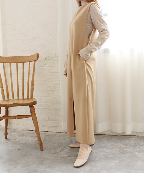 MODE ROBE（モードローブ）の「2WAY Vネックワンピース（ワンピース・レディース・アイボリー/ブラック/ベージュ・FREE）」の19枚目の写真