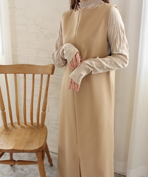 MODE ROBE（モードローブ）の「2WAY Vネックワンピース（ワンピース・レディース・アイボリー/ブラック/ベージュ・FREE）」の15枚目の写真