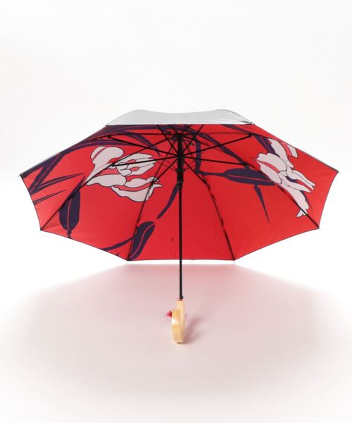 カヤ（カヤ）の「【カヤ】和の赴き傘 天井画日傘 晴雨兼用（長傘・レディース・レッド/ブルーグリーン/その他/イエロー×グリーン・FREE）」の9枚目の写真