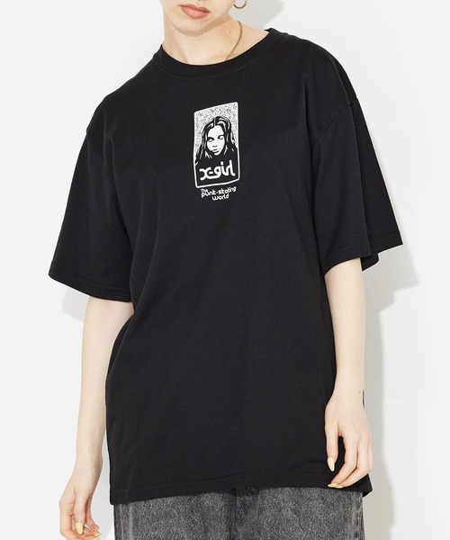 X-girl（エックスガール）の「NOISE FACE S/S TEE/ノイズ