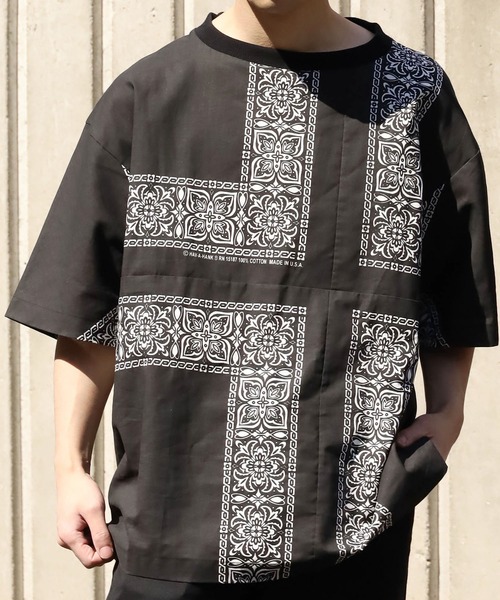 Bandana バンダナ Crew トップス Neck Shirts Tシャツ バンダナ Rooptokyo ループトウキョウ のtシャツ カットソー Bandana Rooptokyo ループトウキョウ のファッション クルーネック Tシャツ カットソー 期間限定の特別価格