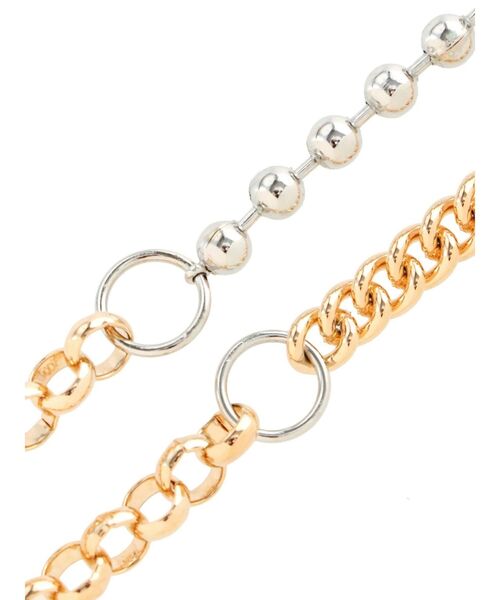 jouetie（ジュエティ）の「ミックスチェーンネックレス（ネックレス・レディース・シルバー/ゴールド・FREE）」の6枚目の写真