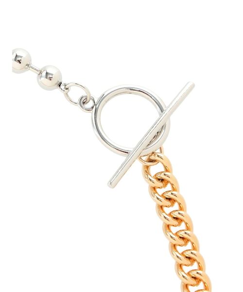 jouetie（ジュエティ）の「ミックスチェーンネックレス（ネックレス・レディース・シルバー/ゴールド・FREE）」の5枚目の写真