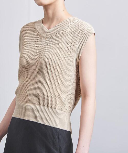 SALE★美品【UNITED ARROWS】 アゼVネックニット UNITED ARROWS（ユナイテッドアローズ）の「アゼ ディープV