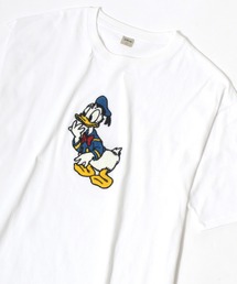 Disney/ディズニー ミッキー ドナルド サガラ刺繍Tシャツ