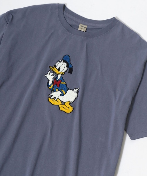 Disney(ディズニー)の「Disney/ディズニー ミッキー ドナルド サガラ刺繍Tシャツ(Tシャツ/カットソー・レディース・ホワイト/オリーブ/エメラルド/スミクロ・M/L)」の4枚目の写真