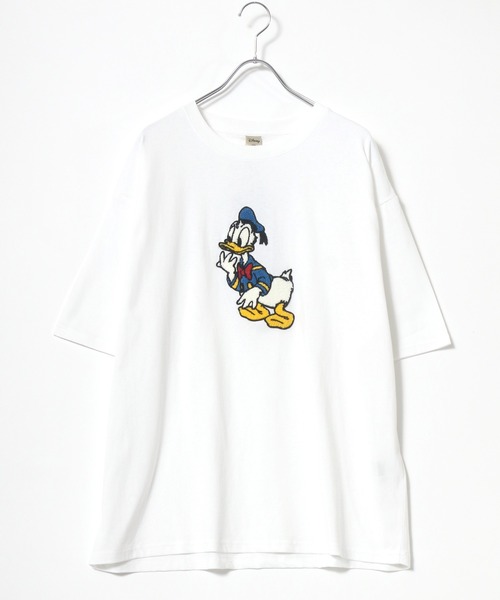 Disney(ディズニー)の「Disney/ディズニー ミッキー ドナルド サガラ刺繍Tシャツ(Tシャツ/カットソー・レディース・ホワイト/オリーブ/エメラルド/スミクロ・M/L)」の20枚目の写真