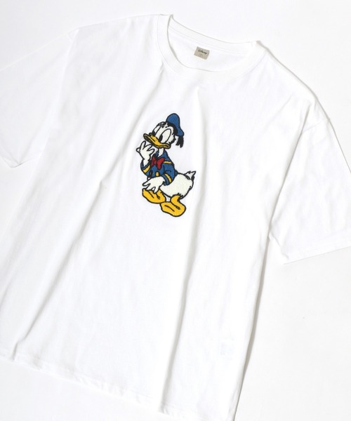 Disney(ディズニー)の「Disney/ディズニー ミッキー ドナルド サガラ刺繍Tシャツ(Tシャツ/カットソー・レディース・ホワイト/オリーブ/エメラルド/スミクロ・M/L)」の11枚目の写真