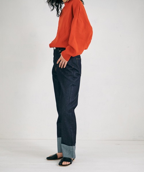 4youstory（フォーユーストーリー）の「【4youstory】ターンアップリジットデニムパンツ（デニムパンツ・レディース・ブラック/インディゴブルー・SMALL/MEDIUM）」の11枚目の写真