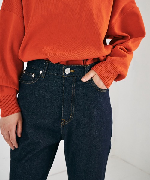 4youstory（フォーユーストーリー）の「【4youstory】ターンアップリジットデニムパンツ（デニムパンツ・レディース・ブラック/インディゴブルー・SMALL/MEDIUM）」の13枚目の写真