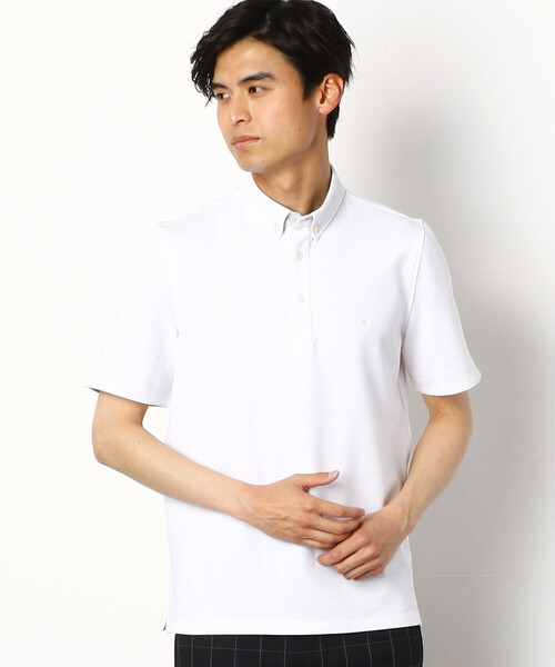 COMME CA COMMUNE(コムサコミューン)の「バーズアイ ポロシャツ(ポロシャツ・メンズ・ホワイト/ブラック/ダークブラウン/ネイビー/ブルー/グリーン・LARGE/MEDIUM/SMALL/X-LARGE)」の2枚目の写真