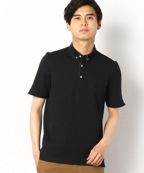 COMME CA COMMUNE(コムサコミューン)の「バーズアイ ポロシャツ(ポロシャツ・メンズ・ホワイト/ブラック/ダークブラウン/ネイビー/ブルー/グリーン・LARGE/MEDIUM/SMALL/X-LARGE)」の1枚目の写真