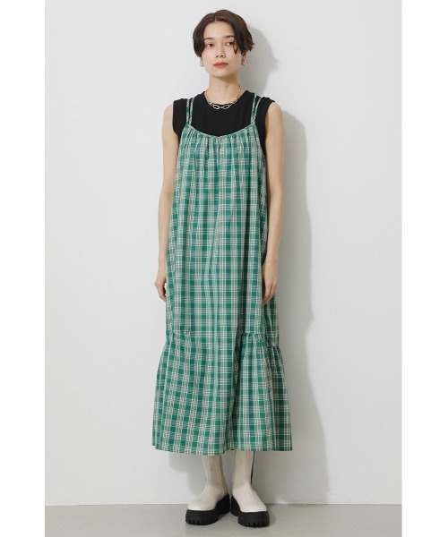 日本未発売*MIUMIU* Vichy チェック キャミソールワンピース CHECK CAMISOLE ONEPIECE/チェックキャミソールワンピース