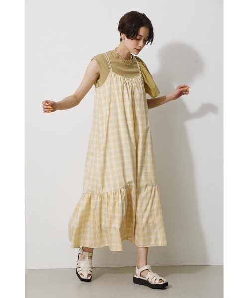 CHECK CAMISOLE ONEPIECE/チェックキャミソールワンピース