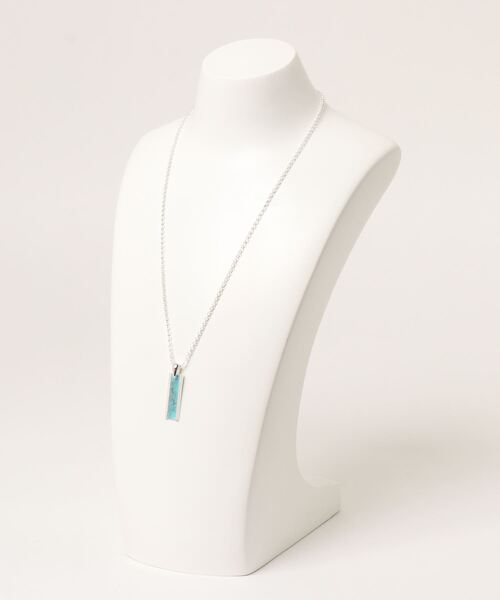 PAGEBOY（ページボーイ）の「ターコイズプレートネックレス（ネックレス・レディース・シルバー・FREE）」の11枚目の写真