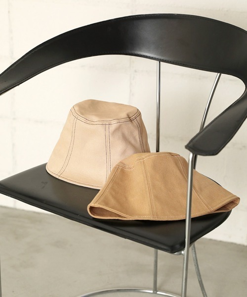Bab（バブ）の「ステッチデザインキャンバスバケットハット（ハット・レディース・ブラック/ベージュ/アイボリー・ONESIZE）」の13枚目の写真