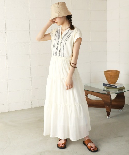 Bab（バブ）の「ステッチデザインキャンバスバケットハット（ハット・レディース・ブラック/ベージュ/アイボリー・ONESIZE）」の9枚目の写真