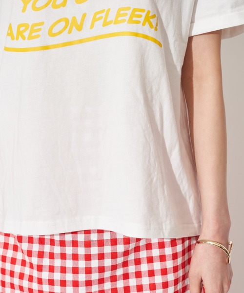 SPIRALGIRL（スパイラルガール）の「ロールアップロゴTシャツ（Tシャツ/カットソー・レディース・オフホワイト/イエロー/ブルー・FREE）」の18枚目の写真