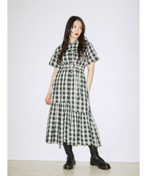 ジュエティ ワンピース jouetie（ジュエティ）の「ハーフスリーブカラーステッチロング