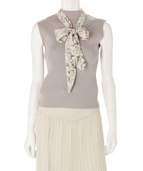 MERCURYDUO（マーキュリーデュオ）の「スカーフ付き2WAYチェンジリブニット（ニット/セーター・レディース・ブラック/オフホワイト/グリーン/ベビーピンク・FREE）」の17枚目の写真