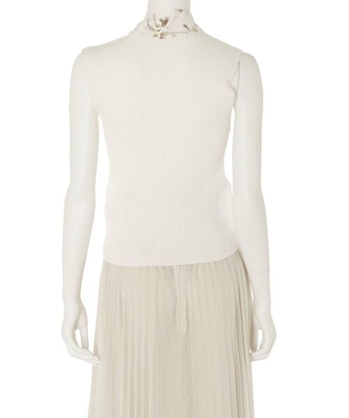 MERCURYDUO（マーキュリーデュオ）の「スカーフ付き2WAYチェンジリブニット（ニット/セーター・レディース・ブラック/オフホワイト/グリーン/ベビーピンク・FREE）」の10枚目の写真