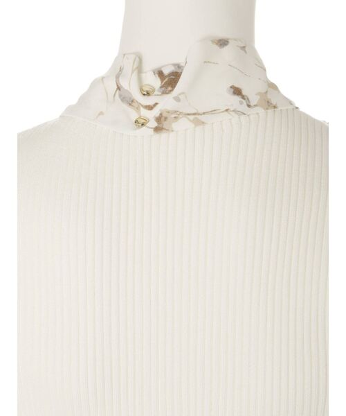 MERCURYDUO（マーキュリーデュオ）の「スカーフ付き2WAYチェンジリブニット（ニット/セーター・レディース・ブラック/オフホワイト/グリーン/ベビーピンク・FREE）」の20枚目の写真