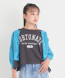 6分袖メッシュカーディガン