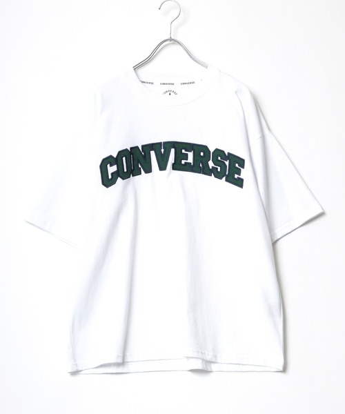 CONVERSE（コンバース）の「CONVERSE（コンバース）カレッジロゴアップリケTシャツ（Tシャツ/カットソー・メンズ・ネイビー/グリーン/ホワイト/スミクロ・L/LL/M）」の6枚目の写真