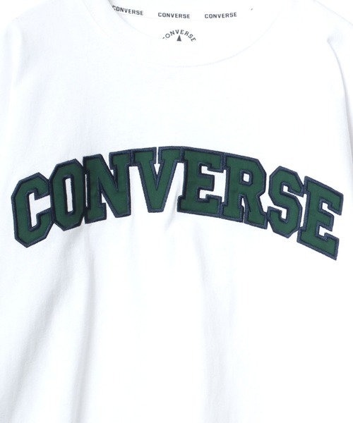 CONVERSE（コンバース）の「CONVERSE（コンバース）カレッジロゴアップリケTシャツ（Tシャツ/カットソー・メンズ・ネイビー/グリーン/ホワイト/スミクロ・L/LL/M）」の15枚目の写真