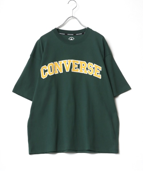 CONVERSE（コンバース）の「CONVERSE（コンバース）カレッジロゴアップリケTシャツ（Tシャツ/カットソー・メンズ・ネイビー/グリーン/ホワイト/スミクロ・L/LL/M）」の10枚目の写真
