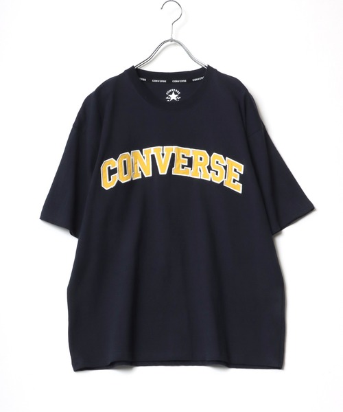 CONVERSE（コンバース）の「CONVERSE（コンバース）カレッジロゴアップリケTシャツ（Tシャツ/カットソー・メンズ・ネイビー/グリーン/ホワイト/スミクロ・L/LL/M）」の12枚目の写真