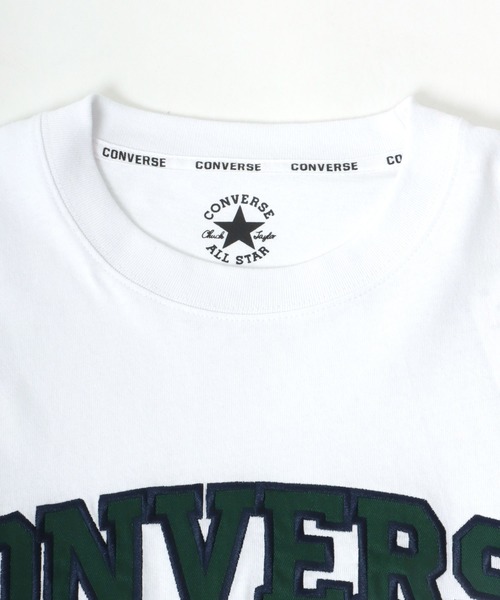 CONVERSE（コンバース）の「CONVERSE（コンバース）カレッジロゴアップリケTシャツ（Tシャツ/カットソー・メンズ・ネイビー/グリーン/ホワイト/スミクロ・L/LL/M）」の14枚目の写真