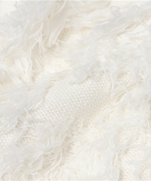 mystic(ミスティック)の「フリンジニットスカート(スカート・レディース・オフホワイト/ベージュ・フリ-)」の9枚目の写真