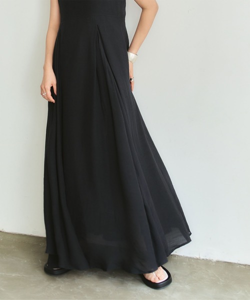 titivate（ティティベイト）の「スクエアネックノースリーブワンピース（ワンピース・レディース・オレンジ/イエロー/ブラック・M/L/PS(XS－S)）」の8枚目の写真