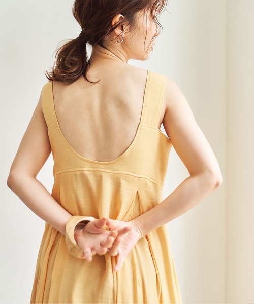 titivate（ティティベイト）の「スクエアネックノースリーブワンピース（ワンピース・レディース・オレンジ/イエロー/ブラック・M/L/PS(XS－S)）」の11枚目の写真