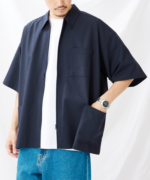 JOURNAL STANDARD(ジャーナルスタンダード)の「オンブレチェック バーバーシャツジャケット(シャツ/ブラウス・メンズ・ベージュ/グレー/ネイビー・MEDIUM/LARGE)」の3枚目の写真