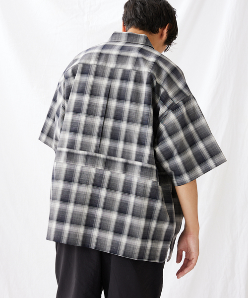 JOURNAL STANDARD(ジャーナルスタンダード)の「オンブレチェック バーバーシャツジャケット(シャツ/ブラウス・メンズ・ベージュ/グレー/ネイビー・MEDIUM/LARGE)」の11枚目の写真