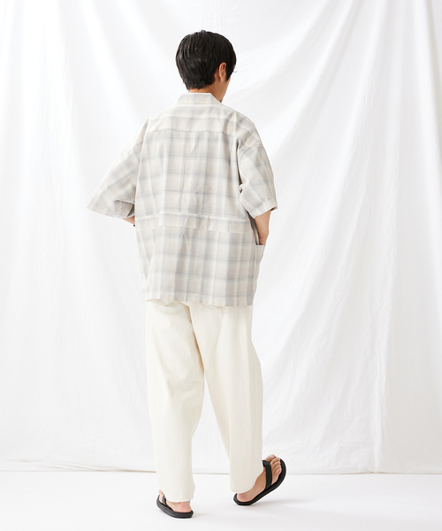 JOURNAL STANDARD(ジャーナルスタンダード)の「オンブレチェック バーバーシャツジャケット(シャツ/ブラウス・メンズ・ベージュ/グレー/ネイビー・MEDIUM/LARGE)」の15枚目の写真