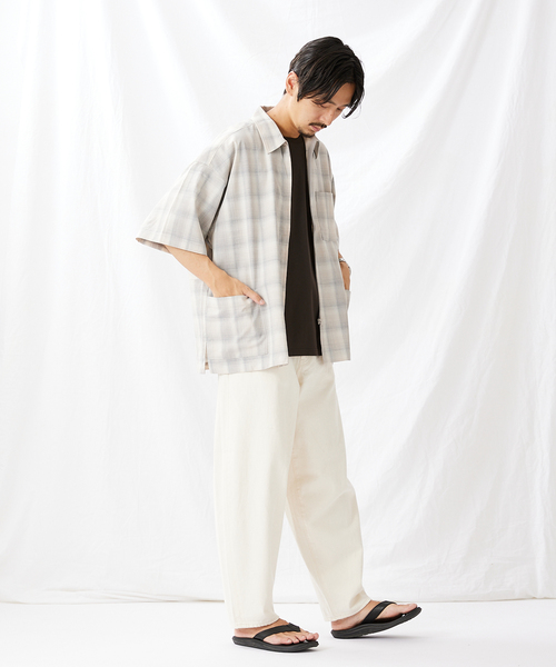 JOURNAL STANDARD(ジャーナルスタンダード)の「オンブレチェック バーバーシャツジャケット(シャツ/ブラウス・メンズ・ベージュ/グレー/ネイビー・MEDIUM/LARGE)」の16枚目の写真
