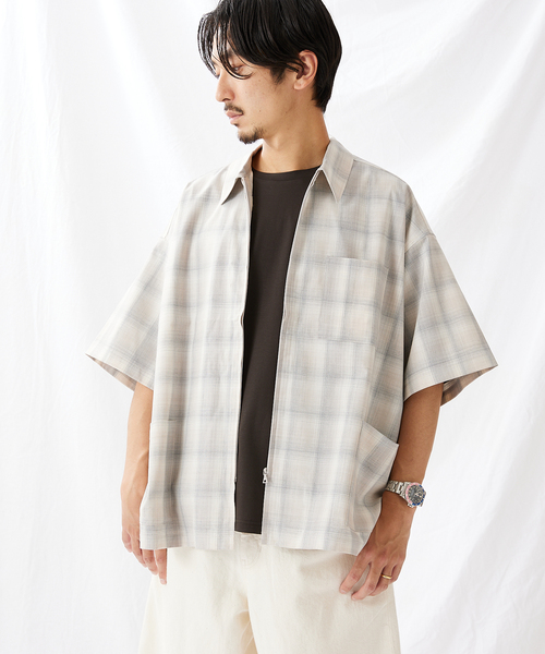 JOURNAL STANDARD(ジャーナルスタンダード)の「オンブレチェック バーバーシャツジャケット(シャツ/ブラウス・メンズ・ベージュ/グレー/ネイビー・MEDIUM/LARGE)」の17枚目の写真