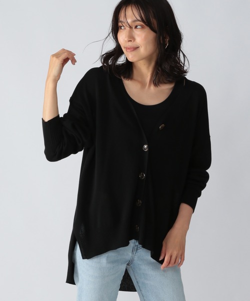 BARNYARDSTORM（バンヤードストーム）の「BARNYARDSTORM / ワイドライトカーデ（カーディガン/ボレロ・レディース・ホワイト/ブラック/グレー/カーキ/ブルー・FREE）」の3枚目の写真