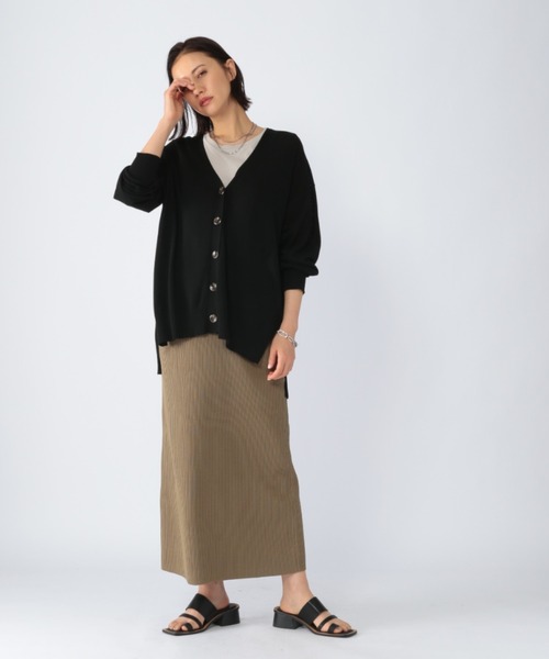 BARNYARDSTORM（バンヤードストーム）の「BARNYARDSTORM / ワイドライトカーデ（カーディガン/ボレロ・レディース・ホワイト/ブラック/グレー/カーキ/ブルー・FREE）」の6枚目の写真