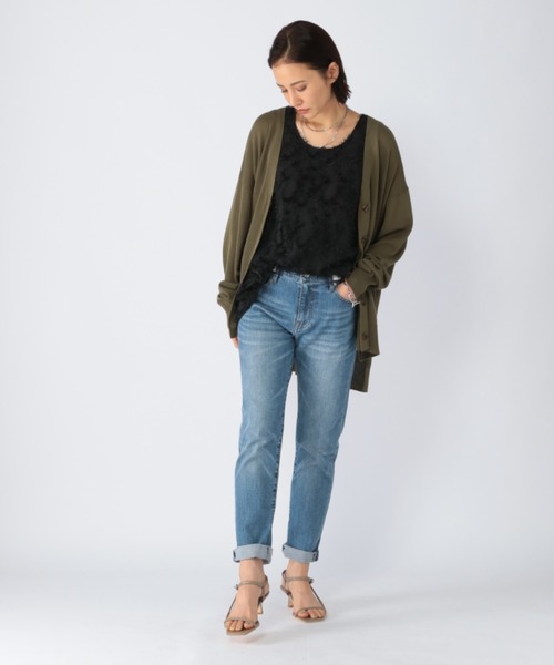 BARNYARDSTORM（バンヤードストーム）の「BARNYARDSTORM / ワイドライトカーデ（カーディガン/ボレロ・レディース・ホワイト/ブラック/グレー/カーキ/ブルー・FREE）」の8枚目の写真