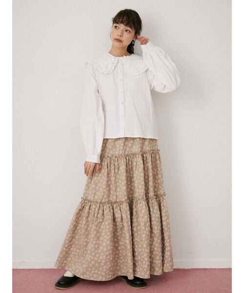 merry jenny（メリージェニー）の「フリルカラーパフスリーブブラウス（シャツ/ブラウス・レディース・グリーン/オフホワイト/ブラック・FREE）」の18枚目の写真