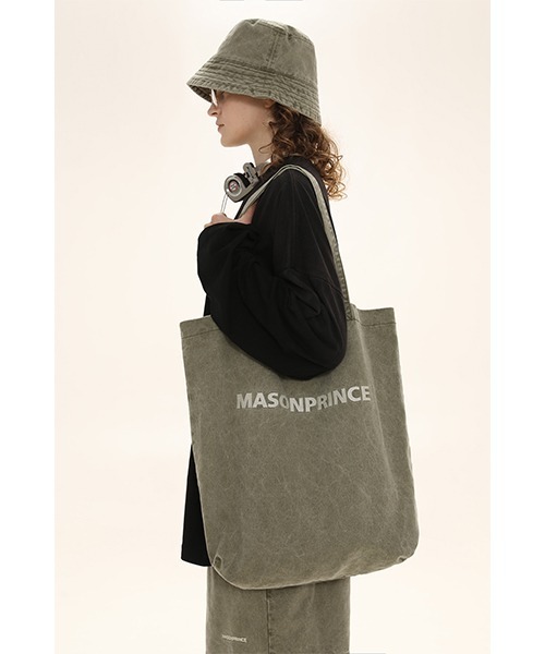 4カラーシンプルロゴコットントートバッグ BB2012【MASONPRINCE】