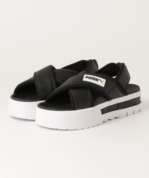 PUMA(プーマ)の「PUMA/プーマ WOMENS MAYZE SANDALS/ウィメンズ メイズ サンダル L 軽量 厚底 サンダル 384830(サンダル・レディース・グレー×ピンク/ブラック×ブラック・24.0cm/23.0cm/25.0cm)」の2枚目の写真